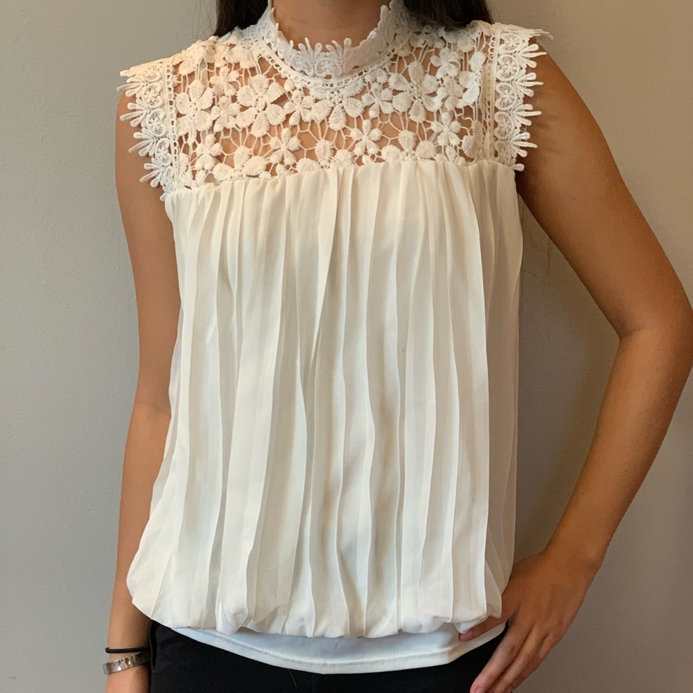 White lace top
